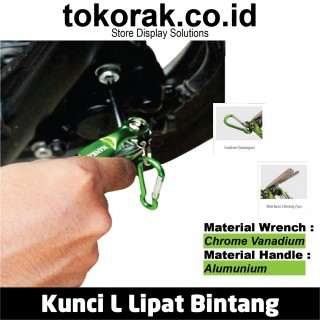 KUNCI L LIPAT TORX 7